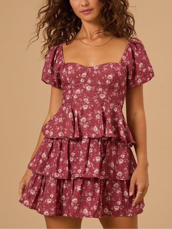 Altar'd State Dresses & Skirts - NWOT Altar'd State Brynn Floral Tiered Dress - Size Small